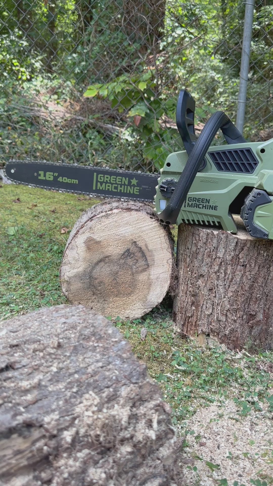 62V Cordless 16" Chainsaw with 4 Ah Battery and Charger