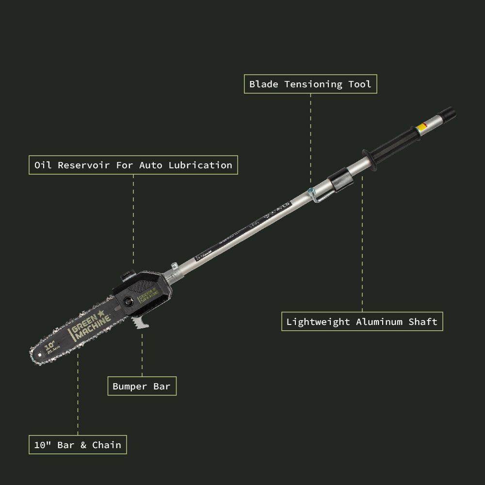 62V Multi-Tool 10" Pole Saw Attachment